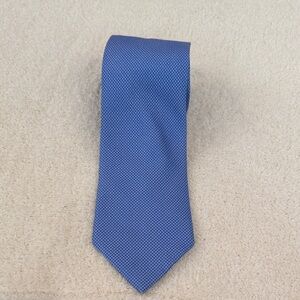 Brioni Blue Micro-Pattern Silk Tie